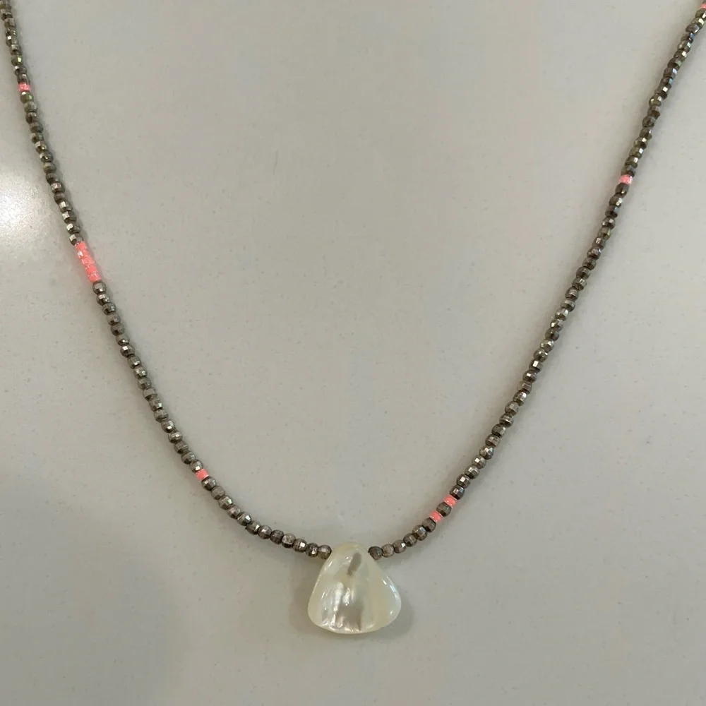 Chan Luu Sterling Silver & Shell Necklace - Picture 2 of 4